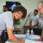 JPFC_Apresentação do elenco_21-01-2017_Goleiro Daniel assina contrato_Foto Chico Limeira (6)